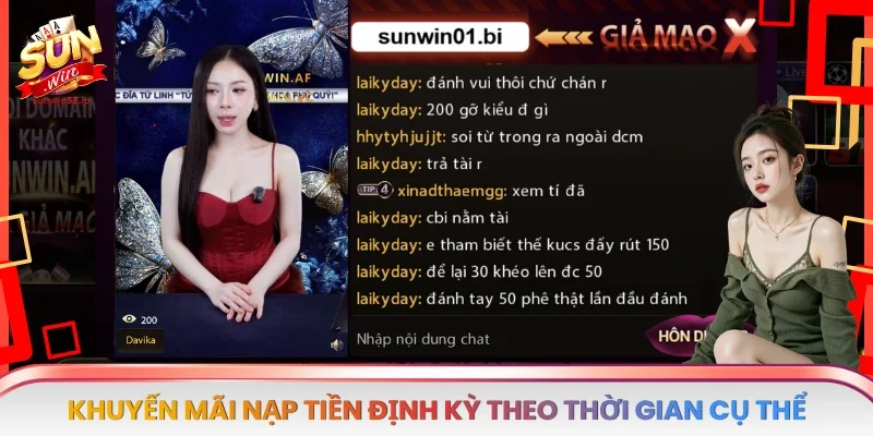 Khuyến mãi nạp tiền định kỳ theo thời gian cụ thể